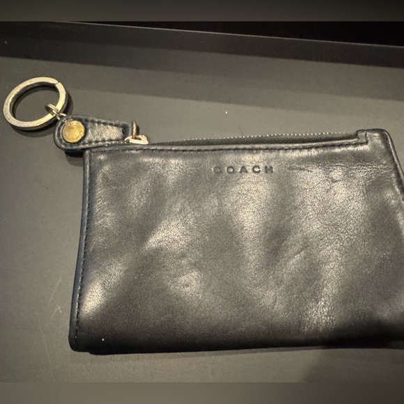 Coach Slim Style Legacy Classic leather key ring coin purse RARE! - Picture 5 of 5